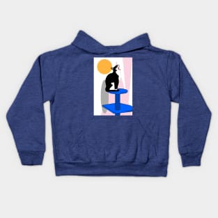 Cute Tuxedo Cat I don't like pink  Copyright TeAnne Kids Hoodie